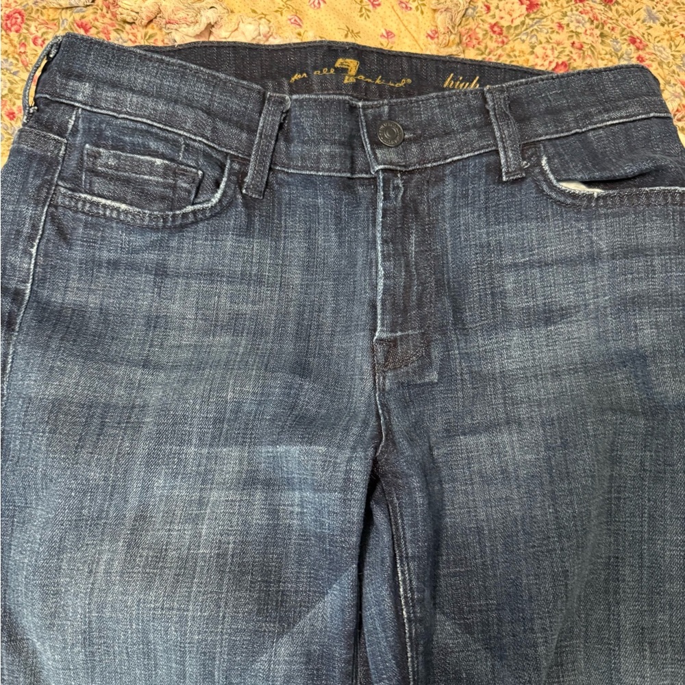 7 For All Mankind size 30 high waisted stretchy  distressed jeans